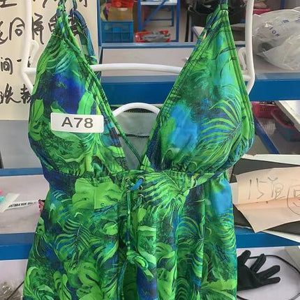 High Waist Ladies Swimsuit Lotus Leaf Plus Size Beachwear