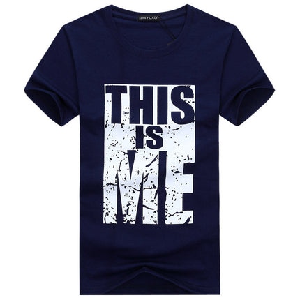 Men's  Plus Size Youth Half-Sleeved T-Shirt