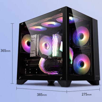 Desktop Main Case Glass All-side Permeable ESports Water Cooled White