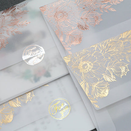 Sulfuric Acid Paper Invitation Card Bronzing Matte Varnish