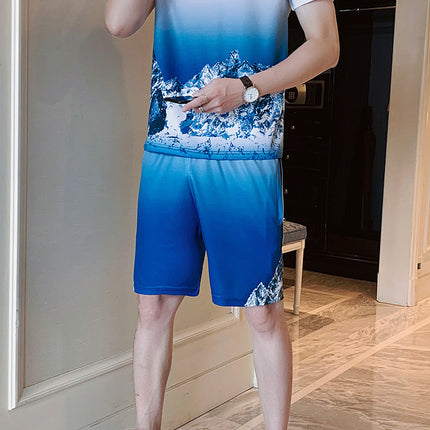 New Style Short-sleeved Shorts Fitness Running Clothes Casual