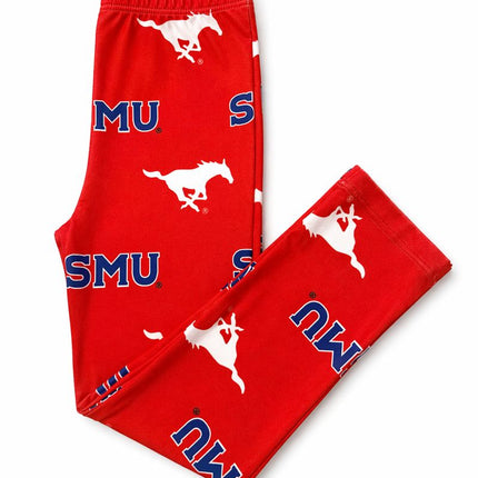 SMU Red Mustang Leggings