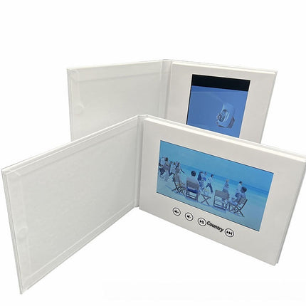 Brochure Paper Blank 7-inch Greeting Card White Hardcover Video Book