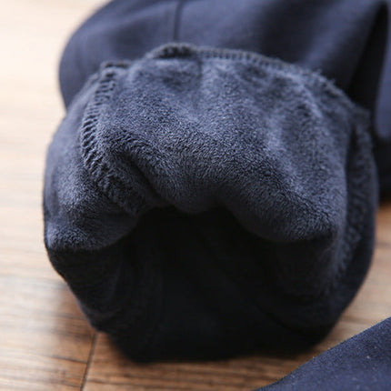 Cotton Sweatpants Big Autumn And Winter Children's All-in-one Fleece Cotton Pants