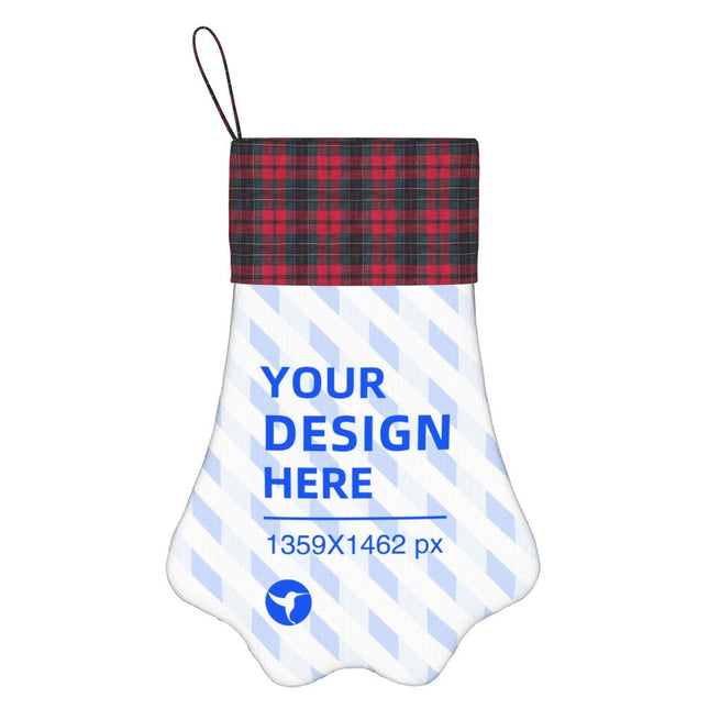 Create Your own Vintage Warm Christmas Dog Paw Decorative Socks