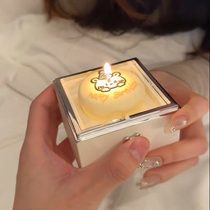 Valentine's Day Girlfriend Bear Cake Flip Ring Box