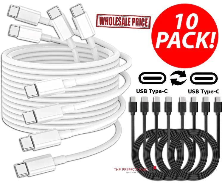 10 PACK For Samsung USB-C to USB-C Fast Charge Cable Charging Cord Type Charger