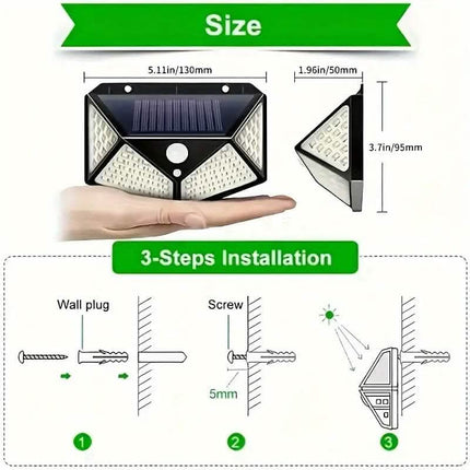 100-LED Solar Rechargeable Outdoor Light