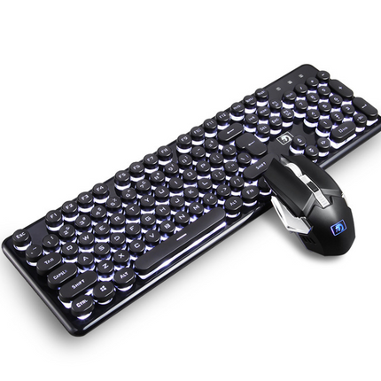 Wireless charging light gaming keyboard and mouse set mechanical feel