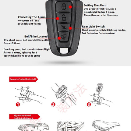 A8 Road Bike Anti-theft Alarm Lock