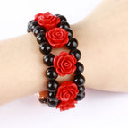 Black agate carving / 38 40mm
