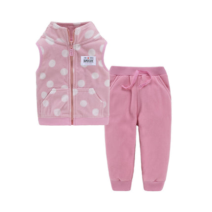 Children's vest two-piece baby cardigan vest set