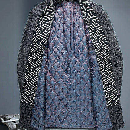Winter wool thickened windbreaker man