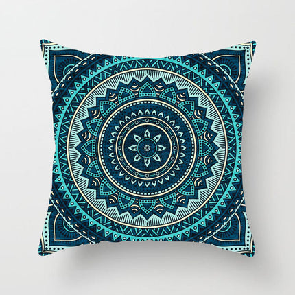Ethnic style mandala pattern religious ceremony belief polyester pillowcase