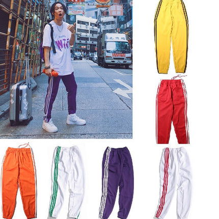Multicolor plus size male and female couple sweatpants