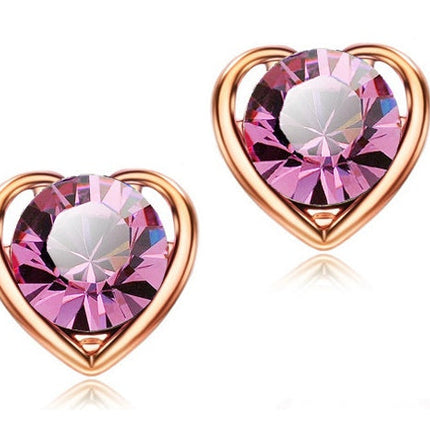 Peach Heart Jewelry Set