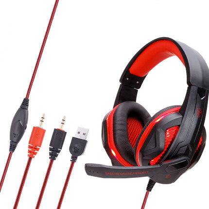 Glowing gaming headset gaming headset