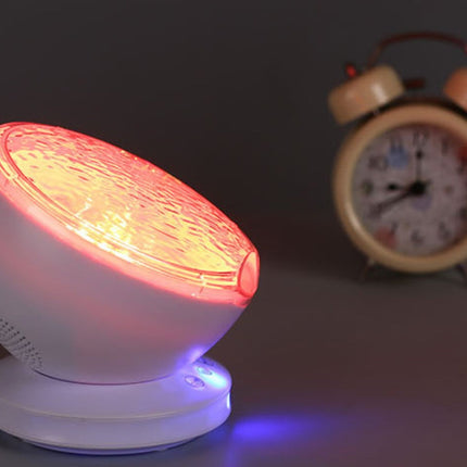Ocean Wave Projector LED Night Light Remote Control TF Cards Music Player Speaker Aurora Projection