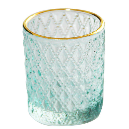 Relief Stained Glass Candle Holder Decoration Gift