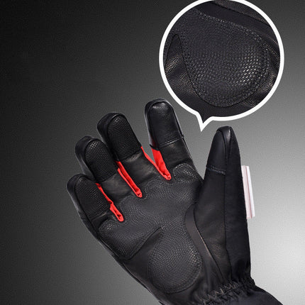 Winter Constant Temperature Ski Heating Sheepskin Gloves