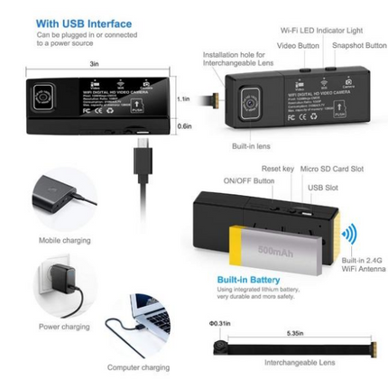 Wireless wifi camera module
