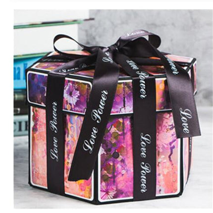Surprise Explosion Box DIY Handmade Scrapbook Photo Album Gift Box for Valentine Gift