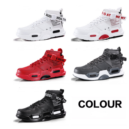 New spring and autumn couples tide high shoes Korean version of the wild sports shoes women hip-hop thick bottom shoes men