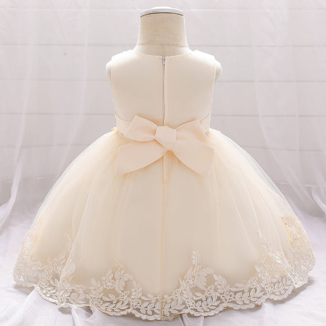 Baby girl one year old net yarn princess dress