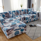 Blue and white porcelain leave / 145x185cm 2Seat
