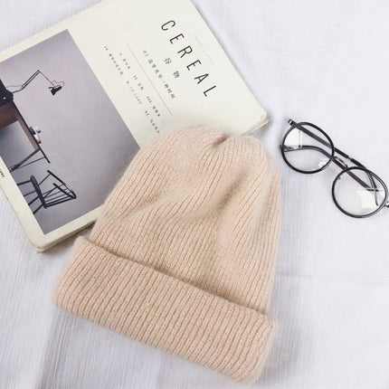 Autumn Winter Rabbit Hair Winter Skullies Hat