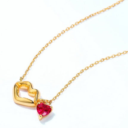 Love red corundum necklace