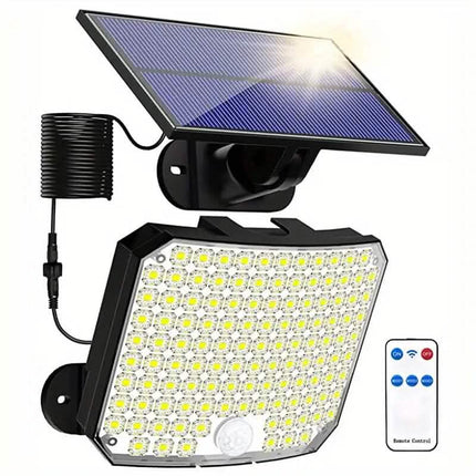 118 LED Solar Motion Sensor Flood Lights with Remote Control