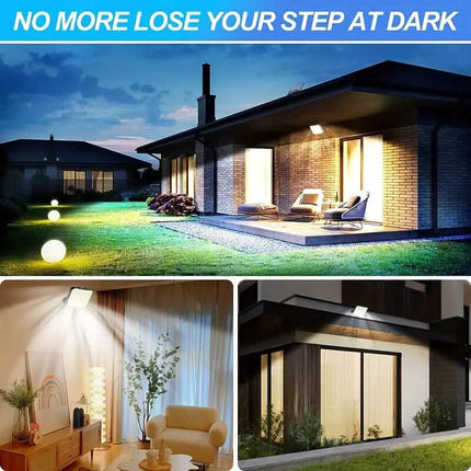 118 LED Solar Motion Sensor Flood Lights with Remote Control