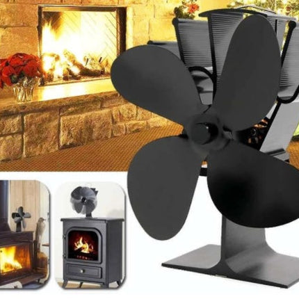 Silent thermodynamic fireplace fan fireplace thermometer