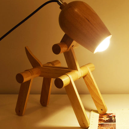 Personalized solid wood table lamp