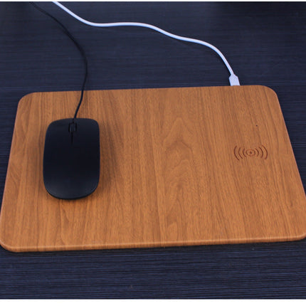 Compatible with Apple , Wireless charging mobile phone universal wood grain mouse pad