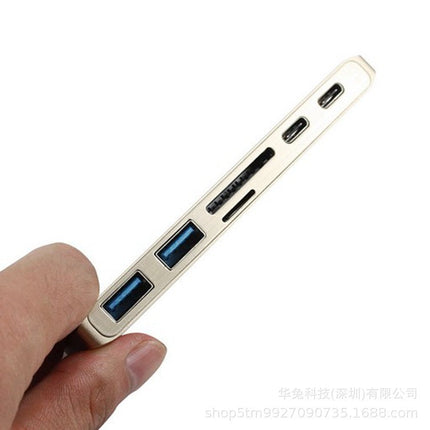 Compatible with Apple, New MACBOOK double head usb3.0 type-c hub reader docking station hub