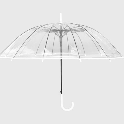 Big Long Handle 16 Rib Transparent Umbrella