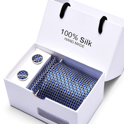 Men's gift box 5-piece suit business formal wedding tie