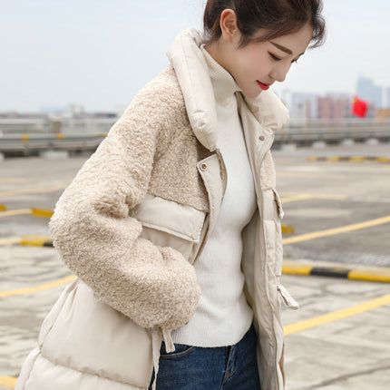 Spliced grain velvet cotton clothing
