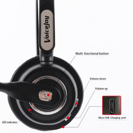 Truck Driver Headset Bluetooth Phone Headset With Microphone Office Bluetooth Headset With Noise Canceling Bluetooth Headphones