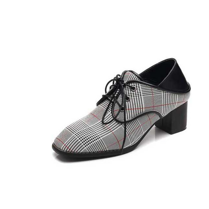 Spring new single shoes women wear lazy shoes with thick with laced cloth British wind wild women shoes