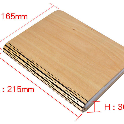 LED Night Light Folding Book Light USB Port Rechargeable Wooden Magnet  Lamp