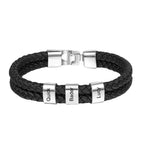 Three bead bracelet steel colo / 21.5cm