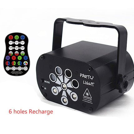 New LED Stage Light Laser Projector Disco Lamp With Voice Control Sound Party Lights For Home DJ Laser Show Party Lamp