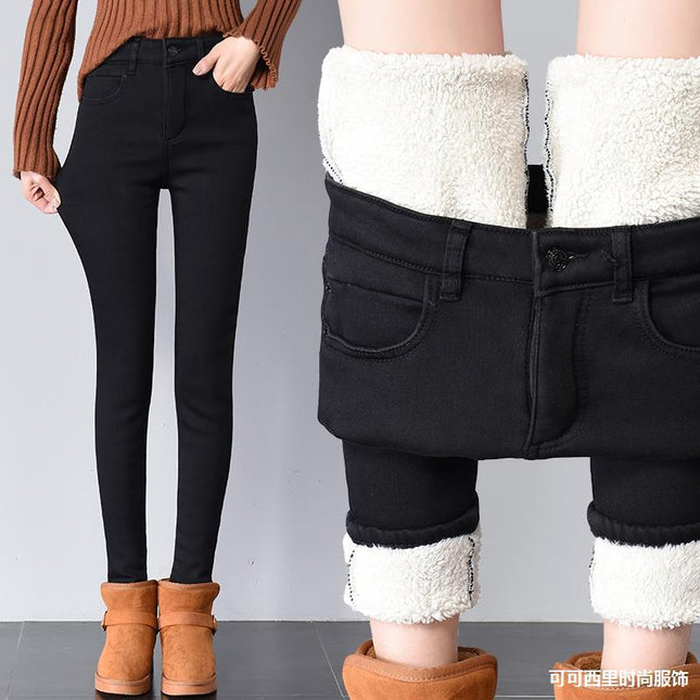 Cashmere jeans women's high waist