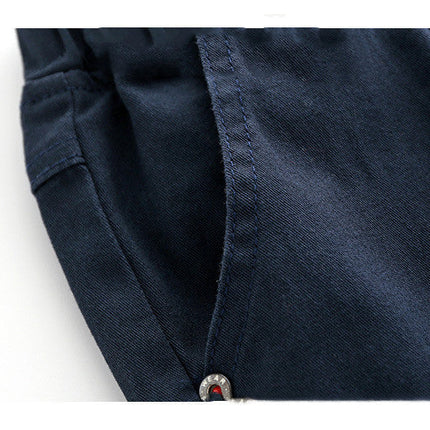 Embroidered Pants Solid Color Soft Children's Pants