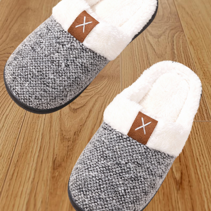 New Sparkling Purple Winter Plush Fashion Thick Bottom Warm House Slipper for Women