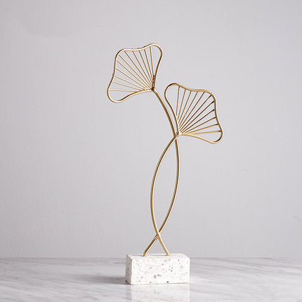 Iron Terrazzo Leaf Style Table Top Decoration