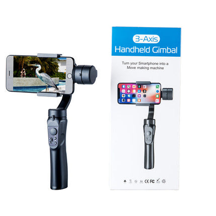 Compatible with Apple, Handheld Phone Gimbal Stabilizer 3-Axis PTZ Tripod Anti-Shake for Smartphone Vlog